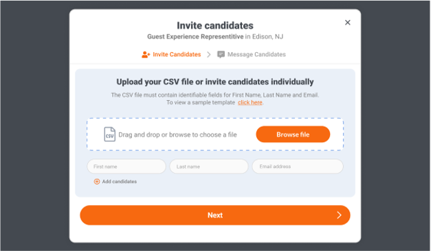 invite candidates